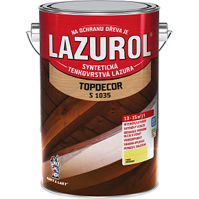 Lazurol Topdecor S1035 tenkovarstvá lazura na dřevo T000 natural, 4,5 l