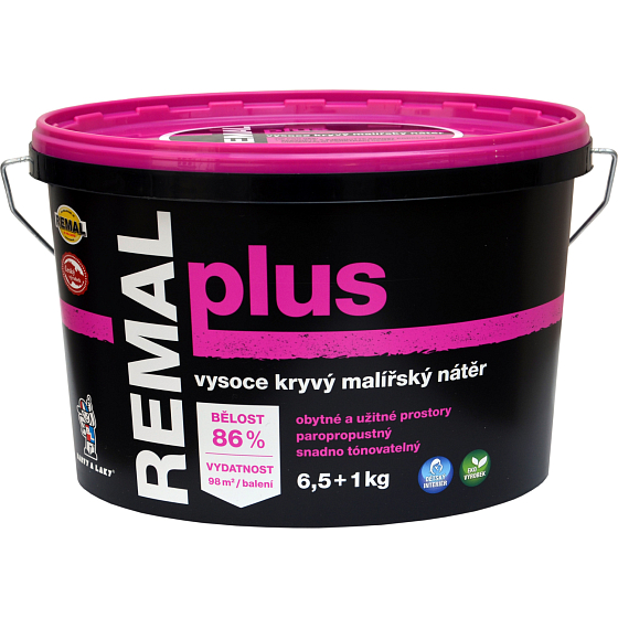 REMAL Plus vysoce kryvá barva na zeď, 6,5+1 kg