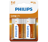 Baterie Philips Longlife 2 szt. D R20 mono 1,5V