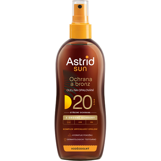 Astrid Sun OF 20 olej do opalování w sprayu, 200 ml