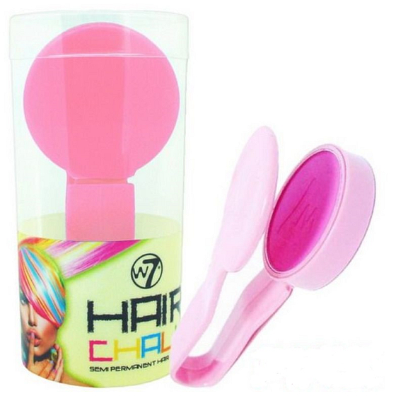W7 Hair Chalk barvící křída na vlasy Pink 2 g