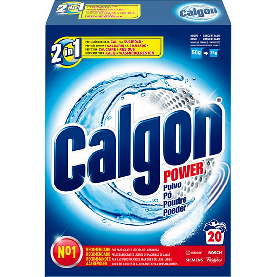 Calgon 2v1 Power Powder změkčovač vody prášek proti vodnímu kameni 20 dávek 1 kg