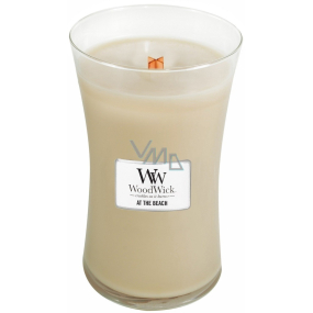 WoodWick At the Beach - Na pláži vonná svíčka s dřevěným knotem a víčkem sklo velká 609,5 g