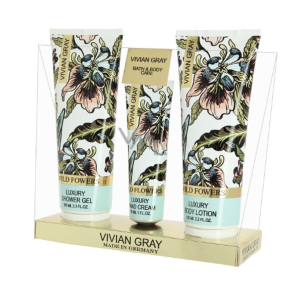Vivian Gray Wild Flowers luxusní tělové mléko 100 ml + sprchový gel 100 ml + krém na ruce 30 ml, kosmetická sada Vivian Gray Wild Flowers luxusní tělové mléko 100 ml + sprchový gel 100 ml + krém na ruce 30 ml, kosmetická sada