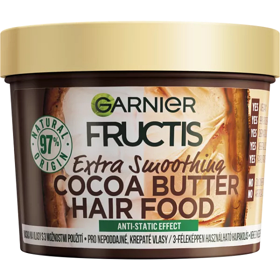 Garnier Fructis Maska do włosów Hair Food Masło kakaowe do włosów niesfornych i kręconych 400 ml