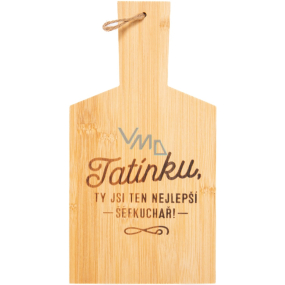 Albi Deska z bambusa z dedykacją Tatę 14 x 26,5 x 1 cm Albi Deska z bambusa z dedykacją Tatę 14 x 26,5 x 1 cm