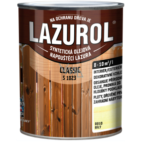 Lazurol Classic S1023 syntetická olejová lazura na dřevo 010 Bílý 2,5 l