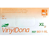 Vulkan DonaVinyl Rękawice jednorazowe winylowe bezpudrowe, rozmiar XL, 100 sztuk