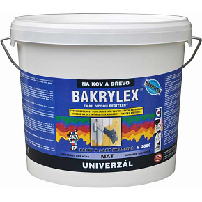 Bakrylex Uniwersal mat V2066 farba do drewna i metalu 0100 biała, 5 kg