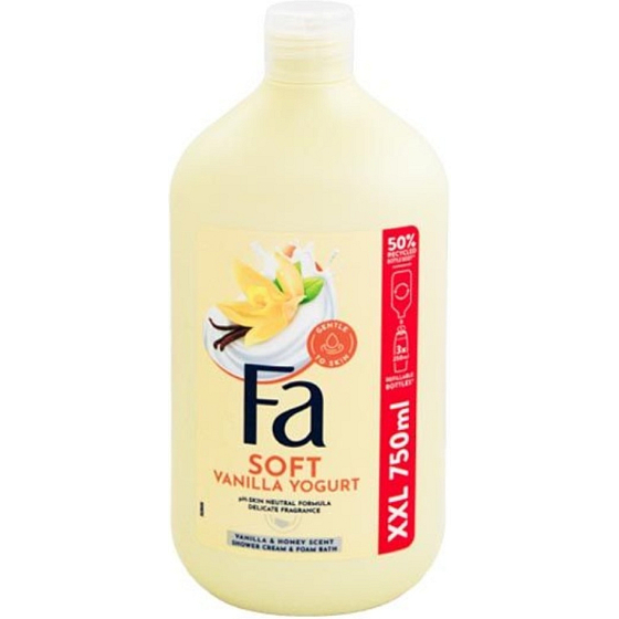 Fa Vanilla Yogurt Honey żel pod prysznic i piana do kąpieli 750 ml