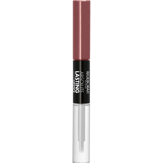 Deborah Milano Absolute Lasting Liquid Lipstick 2v1 rtěnka a lesk na rty 03 Mauve Nude 2 x 4 ml