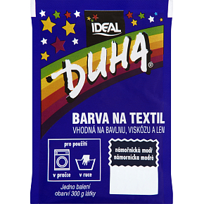 Ideal Duha morski niebieski, farba do tkanin na bawełnę, wiskozę i len, na 300 g tkaniny, 15 g