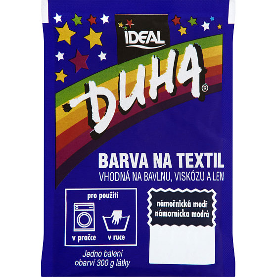 Ideal Duha morski niebieski, farba do tkanin na bawełnę, wiskozę i len, na 300 g tkaniny, 15 g