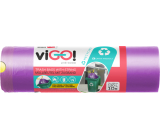 viGO worki na odpady z zamknięciem, 27 µ, 70 × 100 cm, 120 l, 10 szt.