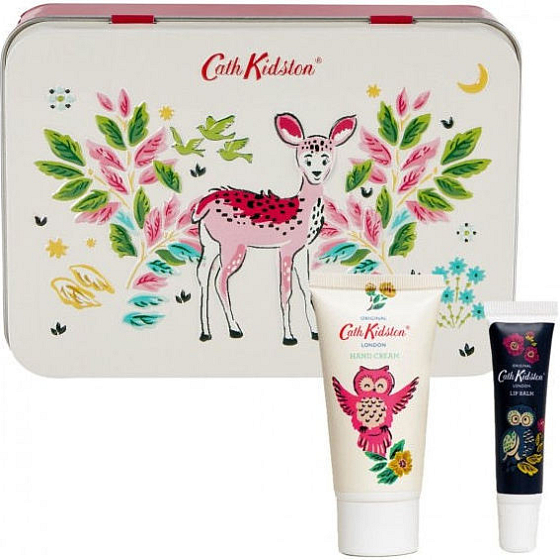 Heathcote & Ivory Magical Woodland krém na ruce 50 ml + balzám na rty 10 ml + plechový box, kosmetická sada
