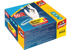 Fino Rukavice jednorázové pudrované velikost L 50 kusů