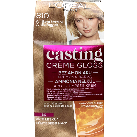 Loreal Paris Casting Creme Gloss krémová barva na vlasy 810 Vanilková zmrzlina