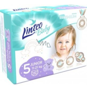 Linteo Baby Premium 5 Junior 11 - 21 kg jednorazowe pieluszki 42 sztuki