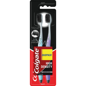 Colgate High Density Charcoal miękki szczoteczka do zębów 2 sztuki, duopack