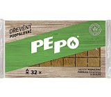 PE-PO drewniany podpałacz, 32 podpałów, pudełko