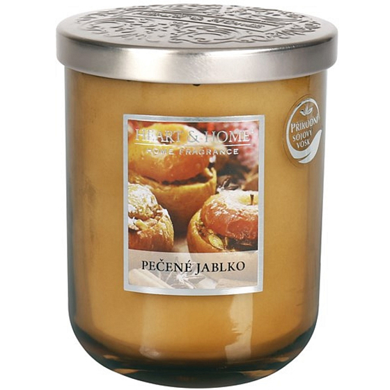 Heart & Home Pečené jablko Sojová vonná svíčka velká hoří až 75 hodin 320 g