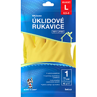 BALhome rękawice do sprzątania z lateksu, żółte, rozmiar L