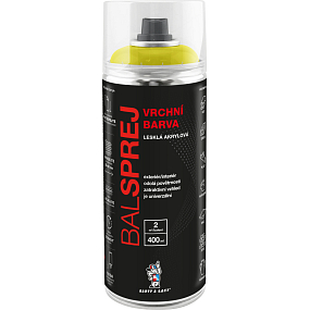 BALSPREJ vrchní uniwersalna farba akrylowa w sprayu, RAL 1016 żółty siarkowy, 400 ml