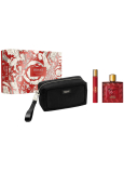 Versace Eros Flame woda perfumowana 100 ml + spray podróżny 10 ml + kosmetyczka, zestaw prezentowy dla mężczyzn