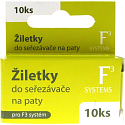 Diva & Nice F3 Systems Žiletky do seřezávače na paty 10 kusů