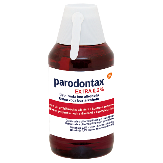 Parodontax Extra 0.2% płyn do płukania (płukanie) do intensywnej pielęgnacji przy krwawieniu dziąseł i paradontozie 300 ml
