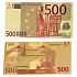 Talisman Złoty plastikowy banknot 500 EUR