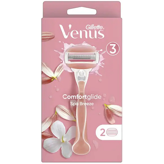 Gillette Venus ComfortGlide Spa Breeze maszynka do golenia z 3 ostrzami + 2 wymienne wkłady dla kobiet