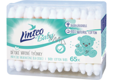 Linteo Baby dětské vatové tyčinky, 65 ks