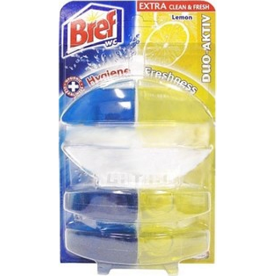 Bref Duo Aktiv Extra Clean & Fresh Lemon WC gel komplet 60 ml + 2x náhradní náplň