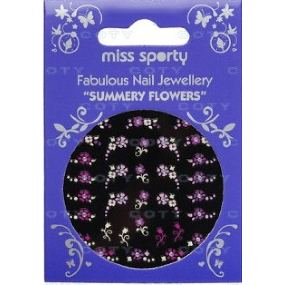 Miss Sporty Summery Flowers Ozdoby na nehty 32 kusů