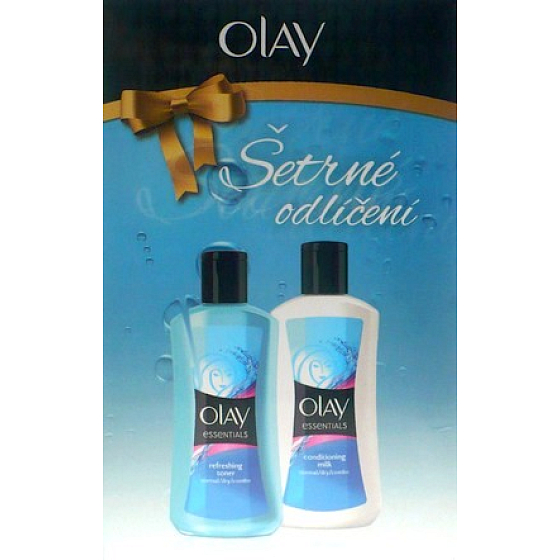 Olay Šetrné odlíčení čisticí tonikum 200 ml + čisticí mléko 200 ml, kosmetická sada