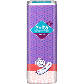 Evita Normal Long, podkładki higieniczne, 10 szt.