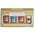 Yankee Candle Zimní zázrak + Perník s polevou + Zářivá hvězda + Zledovatělý modrý smrk, vonná svíčka votivní 4 x 49 g vánoční dárková sada