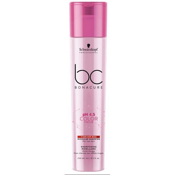 Schwarzkopf Professional BC Bonacure pH 4.5 Color Freeze Vibrant Red Micellar šampón pro červené odstíny vlasů 250 ml