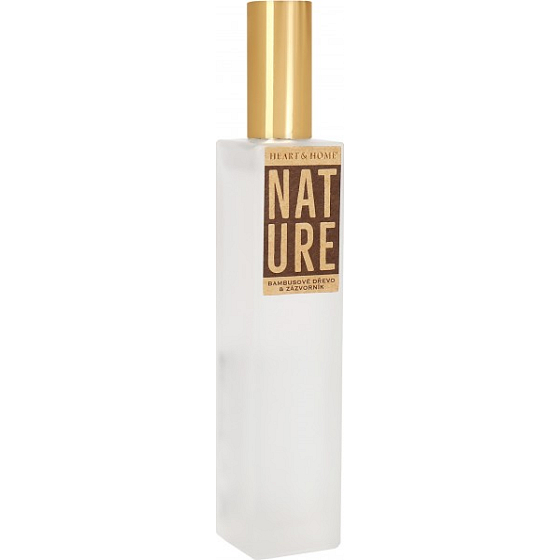 Heart & Home Nature Bambusové dřevo a zázvorník osvěžovač vzduchu sprej 100 ml