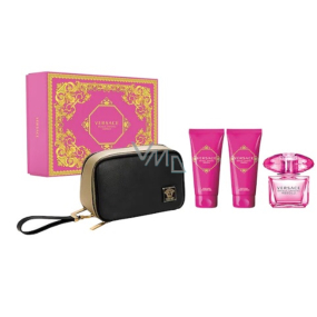 Versace Bright Crystal Absolu parfémovaná voda pro ženy 90 ml + tělové mléko 100 ml + sprchový gel 100 ml + kosmetická taška, dárková sada pro ženy Versace Bright Crystal Absolu parfémovaná voda pro ženy 90 ml + tělové mléko 100 ml + sprchový gel 100 ml + kosmetická taška, dárková sada pro ženy