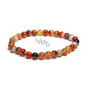 Achát żółty elastyczny naturalny kamień, kulka 6 mm / 16 - 17 cm