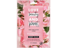 Love Beauty & Planet Maska tkaninowa do twarzy rozświetlająca Masło Murumuru i Róża 21 ml 1 szt