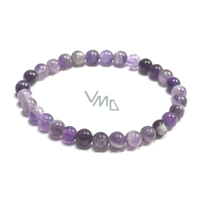 Ametyst náramek elastický přírodní kámen, kulička 6 mm / 16 - 17 cm, kámen králů a biskupů Ametyst náramek elastický přírodní kámen, kulička 6 mm / 16 - 17 cm, kámen králů a biskupů