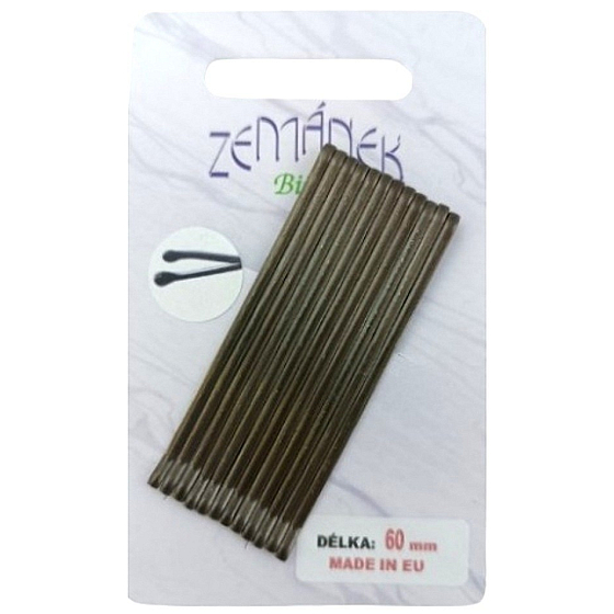 Zemánek Pérka do vlasů – kovové sponky délky 60 mm, balení 12 kusů.