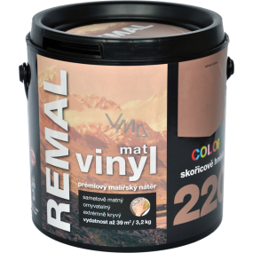 REMAL Vinyl Color mat zmywalna farba na ścianę, 220 cynamonowy brąz, 3,2 kg