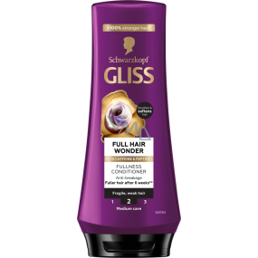 Gliss kondicionér Full Hair Wonder s kofeinem pro křehké, slabé vlasy 200ml Gliss kondicionér Full Hair Wonder s kofeinem pro křehké, slabé vlasy 200ml