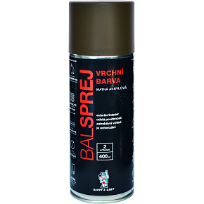 BALSPREJ górny uniwersalny akrylowy spray, RAL 6014 oliwkowy zielono-żółty mat, 400 ml
