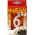 Happy light Świeczka urodzinowa cyfra 6 w pudełku