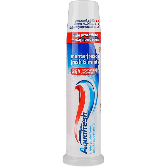 Aquafresh Family Protection Fresh & Minty pasta do zębów z dozownikiem 100 ml